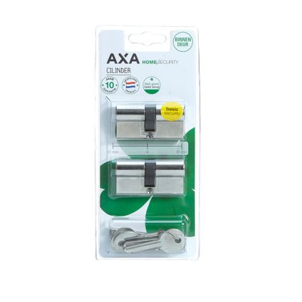 AXA profielcilinder gelijksluitend 2 stuks
