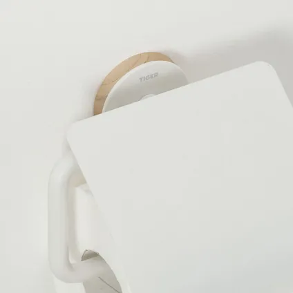 Porte-rouleau papier toilette Tiger Urban avec rabat blanc 5