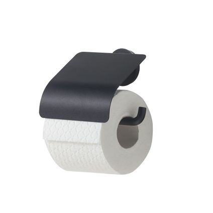 Porte-rouleau papier toilette Tiger Urban avec rabat noir