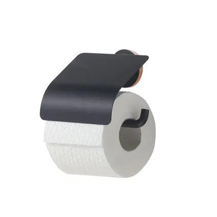 Porte-rouleau papier toilette Tiger Urban avec rabat noir 8