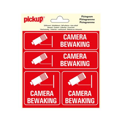 Pickup 4-op-1 sticker Camerabewaking 15x15cm