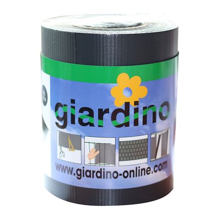Giardino vlechtband met clips grijs 19cm