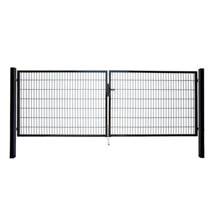 Giardino dubbele poort RAL 9005 zwart H100/2x200cm