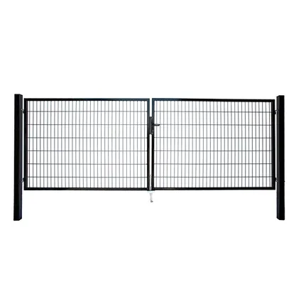 Giardino dubbele poort RAL 9005 zwart H100/2x200cm