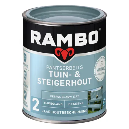 Rambo pantserbeits tuin en steigerhout 1142 petrolblauw 0,75L 3