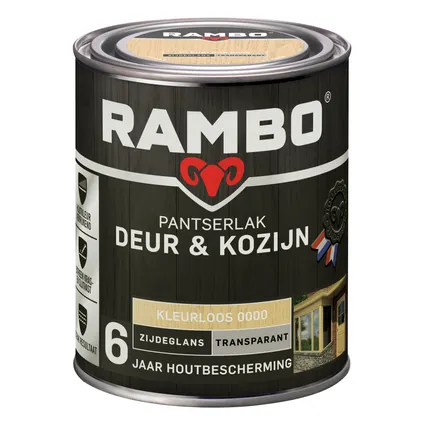 Rambo pantserlak deur en kozijn transparant zijdeglans 0000 kleurloos 0,75L 3