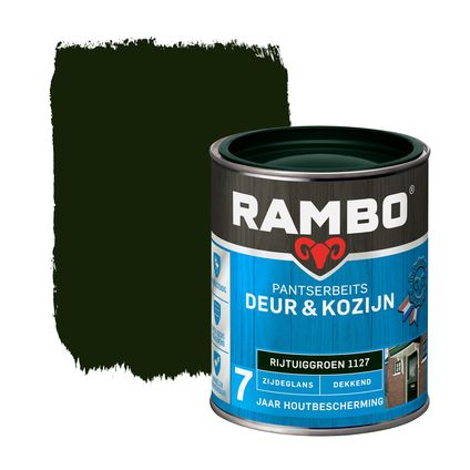 Rambo pantserbeits deur en kozijn dekkend zijdeglans 1127 rijtuiggroen 0,75L
