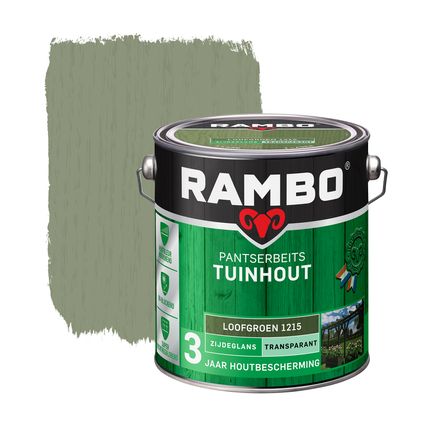 Rambo pantserbeits tuinhout transparant zijdeglans 1215 loofgroen 2,5L