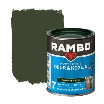 Rambo pantserbeits deur en kozijn dekkend zijdeglans 1131 bosgroen 0,75L