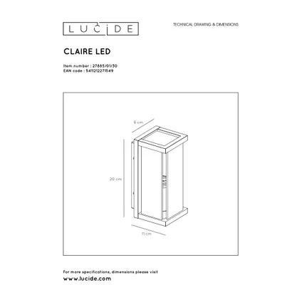 Lucide wandverlichting Claire Mini E27 10
