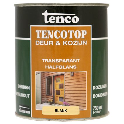 Tenco Tencotop houtveredeling deur & kozijn transparant halfglans blank 0,75L