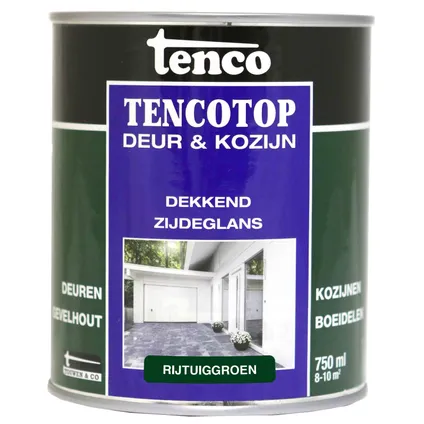 Tenco Tencotop verfbeits deur & kozijn dekkend zijdeglans rijtuiggroen 0,75L