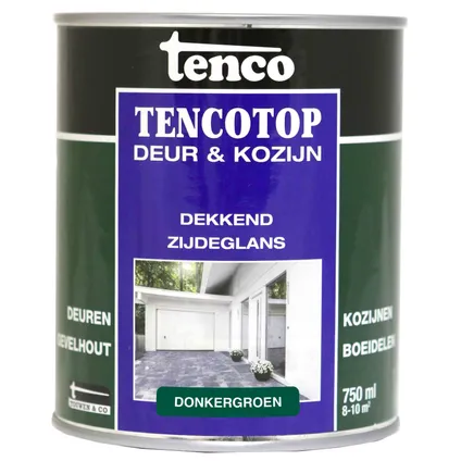 Tenco Tencotop verfbeits deur & kozijn dekkend zijdeglans donkergroen 0,75L
