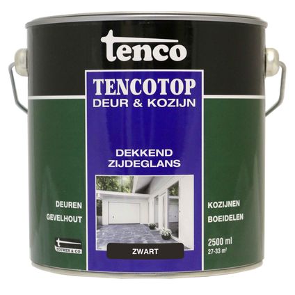 Tenco Tencotop Deur & Kozijn beits zijdeglans zwart 2,5L