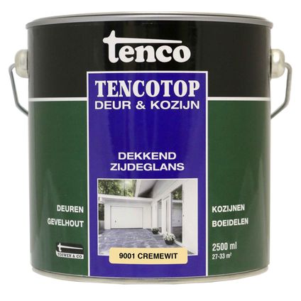 Tenco Tencotop Deur & Kozijn beits zijdeglans crèmewit 9001 2,5L