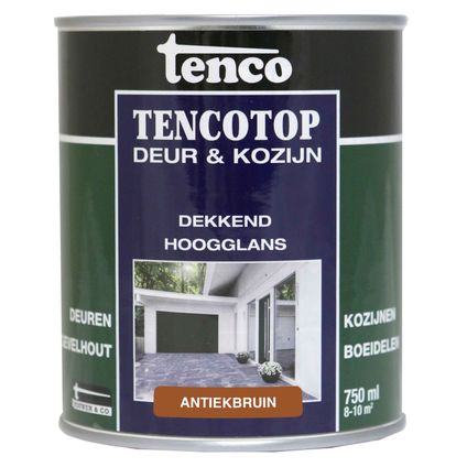 Tenco Tencotop Deur & Kozijn beits hoogglans antiekbruin 0,75L