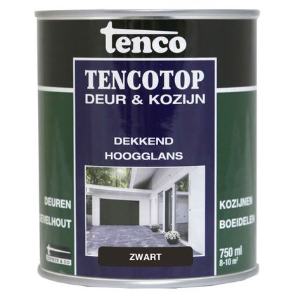 Tenco Tencotop Deur & Kozijn beits hoogglans zwart 0,75L