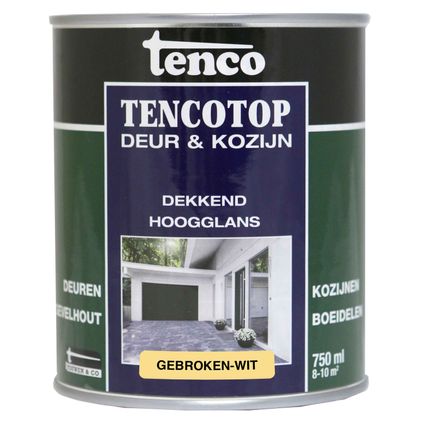 Tenco Tencotop Deur & Kozijn beits hoogglans gebroken wit 0,75L