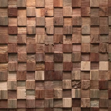 Plaquette de parement en bois Klimex UltraWood Square teck FSC 0,09m²