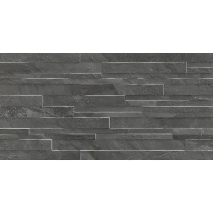 Wand- en vloertegel Pacific - Keramiek - Zwart - 30x60cm - Pakketinhoud 1,44m² 3