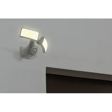 Projecteur Lutec Arc LED extérieur + détecteur de mouvement blanc 19W 2