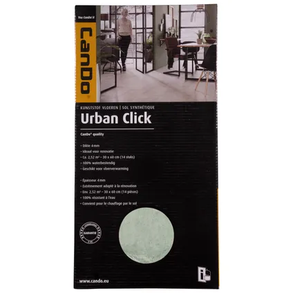 CanDo vinylvloer Urban Click betonlook 4mm 2,52m² 8