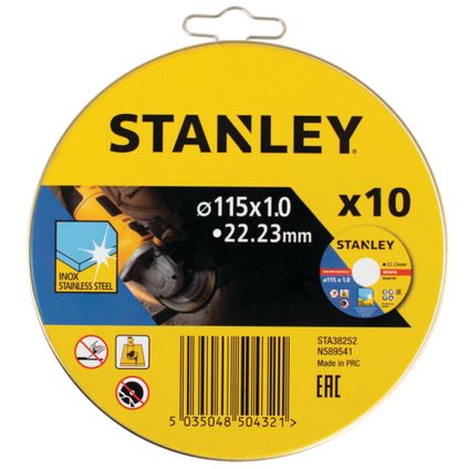 Stanley slijpschijf RVS STA38252-XJ Ø115 10 stuks