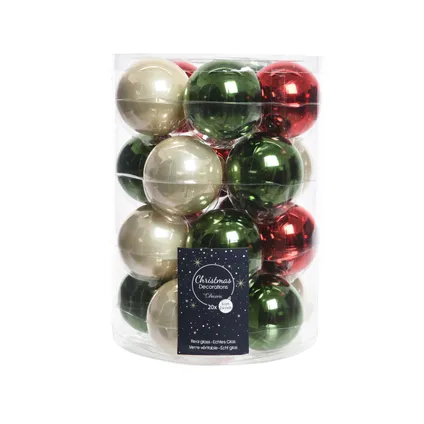 Decoris kerstballen glas mix 6cm 20 stuks