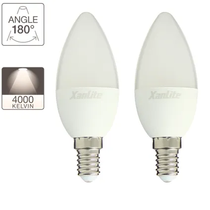 Xanlite LED-lamp koel wit 60W E14 - 2 stuks