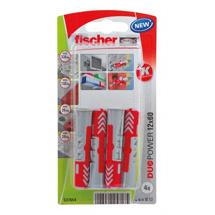 Fischer nylon plug DuoPower 12X60 4st.