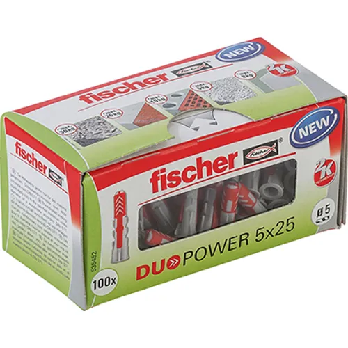 Fischer nylon plug DuoPower 5x25mm 100st.