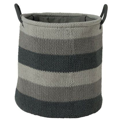 Panier à linge Sealskin 'Knitted' gris 35 L