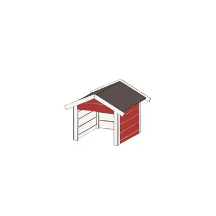 Weka garage voor maairobot 367 Zweeds rood 67x75cm 3