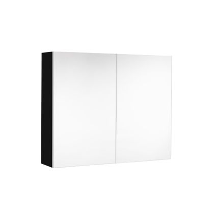 Allibert spiegelkast Mira 80cm 2 deuren UTE zwart ultra mat