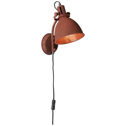 Brilliant wandlamp Jesper metaal roest E27