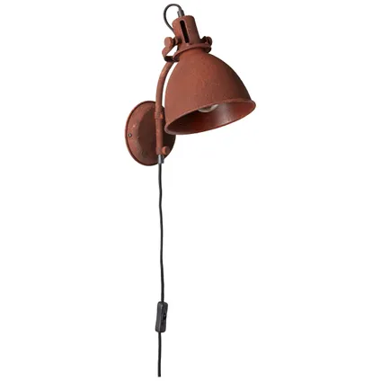 Brilliant wandlamp Jesper metaal roest E27 2