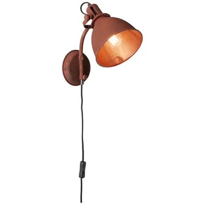 Brilliant wandlamp Jesper metaal roest E27 3