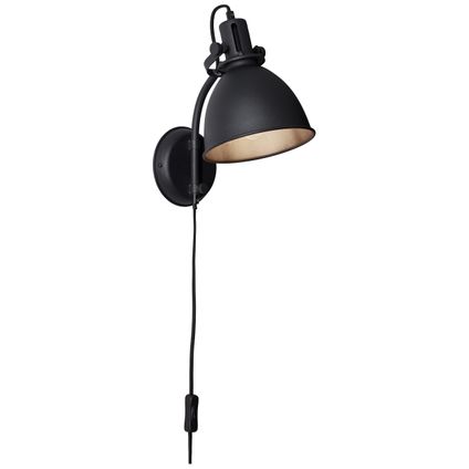Brilliant wandlamp Jesper zwart E27