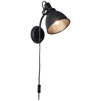 Brilliant wandlamp Jesper zwart E27 5