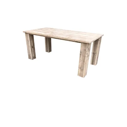 Table de jardin Wood4you Texas bois d'échafaudage marron 170x76x78cm 6