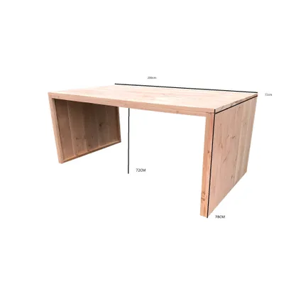 Table de jardin Wood4you Amsterdam bois de douglas 220x72cm 3