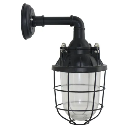 Brilliant wandlamp Storm zwart E27 40W