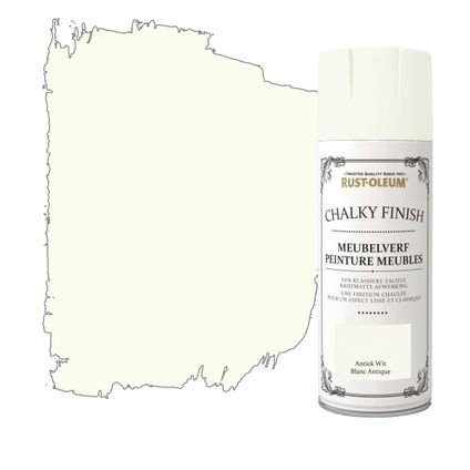 Spray peinture meuble Rust-Oleum Chalky finish blanc antique 400ml
