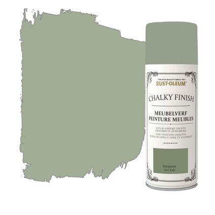 Spray peinture meuble Rust-Oleum Chalky finish vert kaki 400ml
