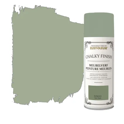 Spray peinture meuble Rust-Oleum Chalky finish vert kaki 400ml