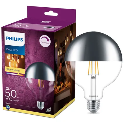 Philips LED-lamp Deco bol smoky 8W E27 3