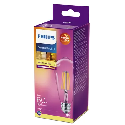 Philips LED-lamp Classic WarmGlow classic 8W E27 2