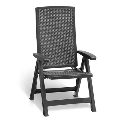 Allibert chaise ajustable 'Montreal' graphite 2 pcs 2