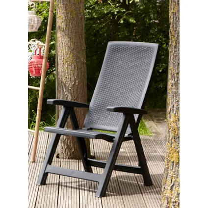 Allibert chaise ajustable 'Montreal' graphite 2 pcs 3