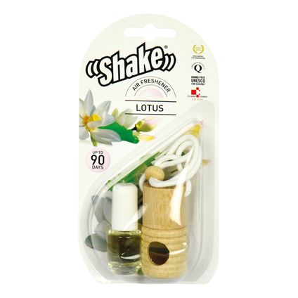 Shake luchtverfrisser + navulfles Lotus bloemengeur 2x4,5ml